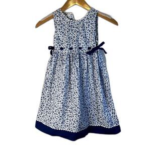 Disney Kids Girls Sleeveless Floral Ribbon Tie Dress Size 4/5